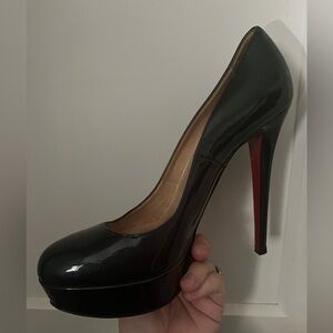 Christian louboutin heels Size 36.5 beautiful dark blue iridescent